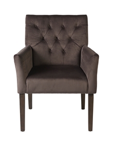 Sander stol i brun velour fra Cozy Living