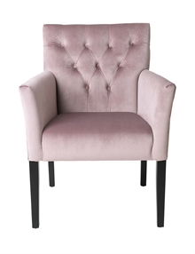 Sander stol i rosa velour fra Cozy Living