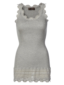 Rosemunde vintage blonde top, blonde bund - Light grey melange