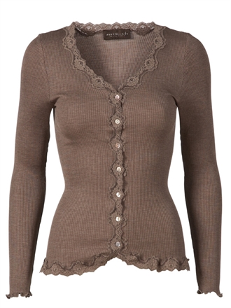 Rosemunde cardigan, vintage blonde i silke-mix - Taupe