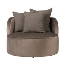 Cozy Living Club Lounge Couch Effie - inkl. puder - Taupe fra Cozy Living