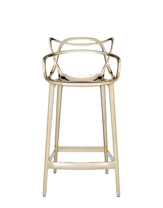 Masters barstol i metallic fra Kartell