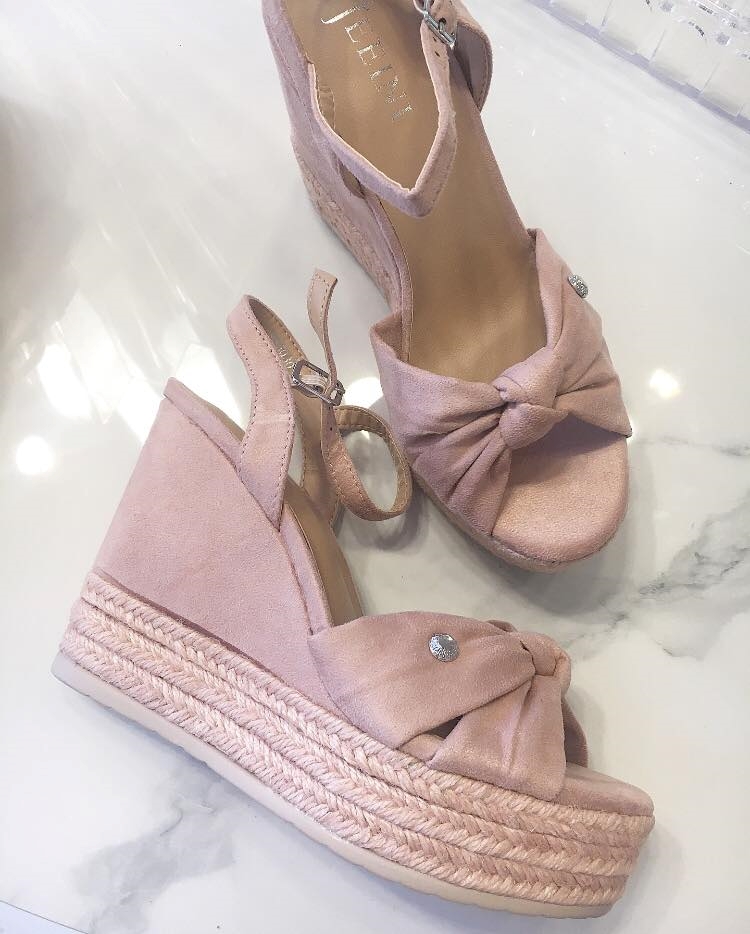 Wedges sko kilehæl i rosa